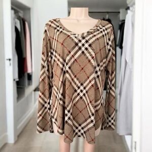 Plaid Long Sleeve Women's Top